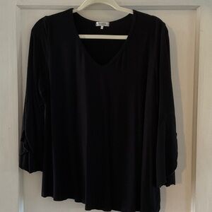 Hartstrings Black V-Neck Blouse